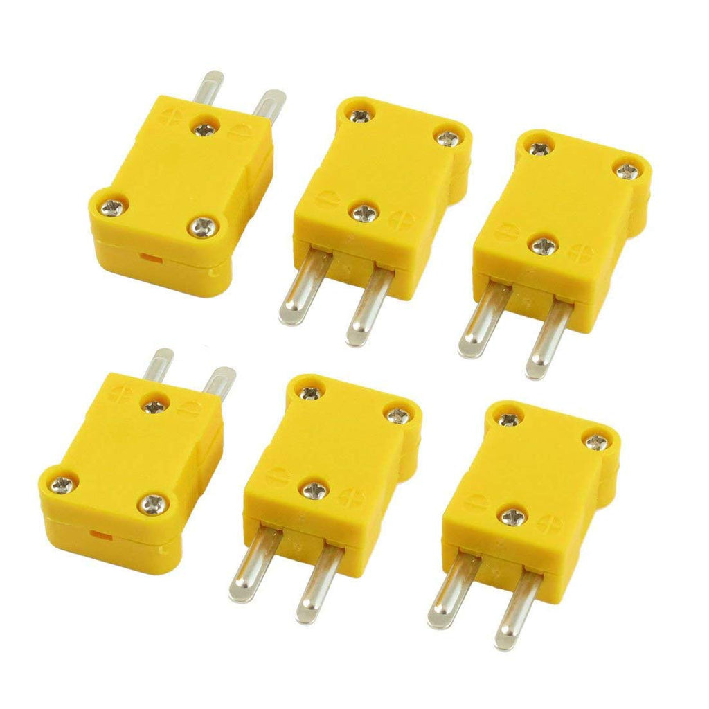 [Australia - AusPower] - aodesielectronics 6pcs Mini Plastic Case SMPW-K-M K Type Thermocouple Wire Connector Cable Connector, Male Wire Plugs (6) 6 