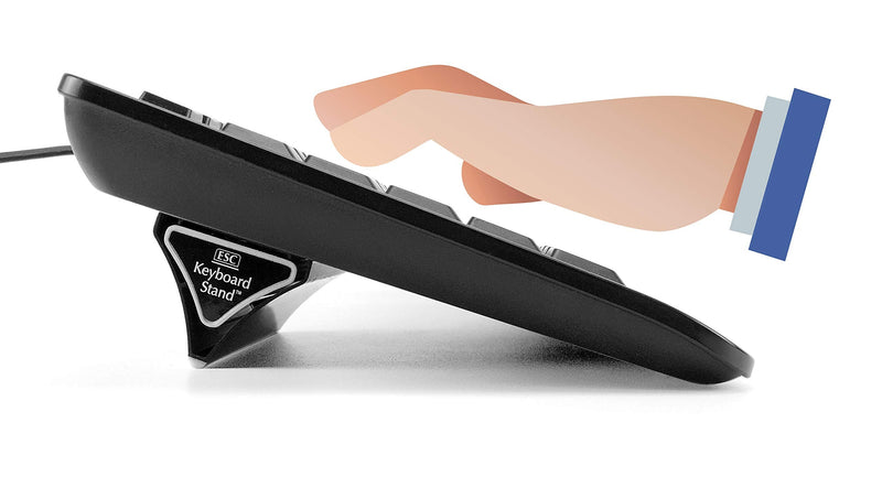 [Australia - AusPower] - ESC Computer Keyboard and Laptop Stand, Variable Ergonomic Angles and Tilt, Two Sizes of Stands Included, Compatible with Most Keyboards, Repositionable Micro Grip Pads 