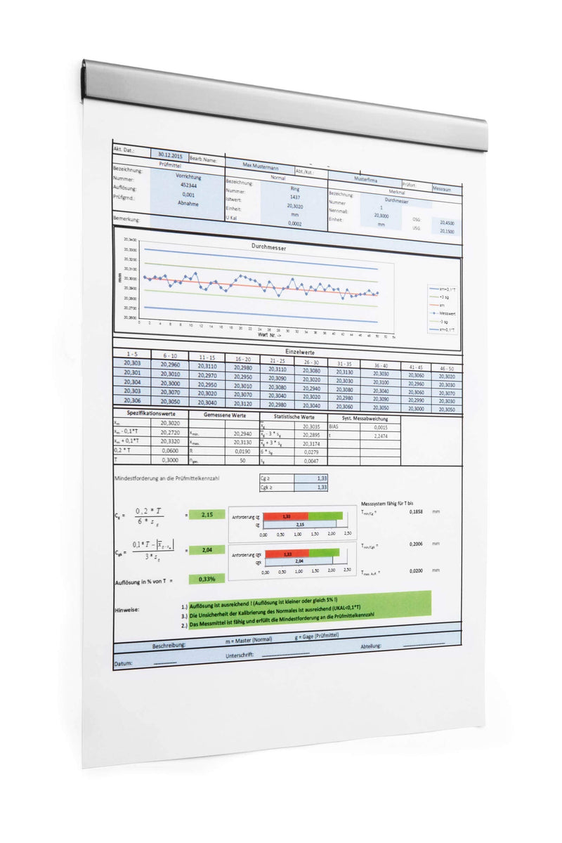 [Australia - AusPower] - DURABLE Self-Adhesive Simple Document Management DURAFIX Rail, Seamless Removal, Clean Appearance, Silver, 210 mm/8.3", 5-Pack (470623) 