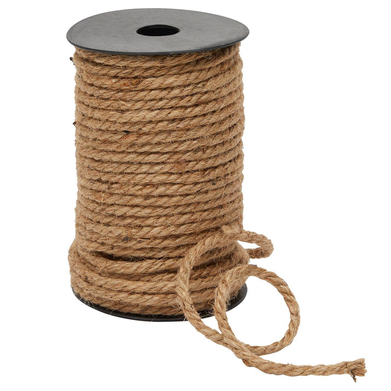 [Australia - AusPower] - Nautical Rope for Crafts 100 Feet 5mm, Thick Hemp Jute Twine, Brown 