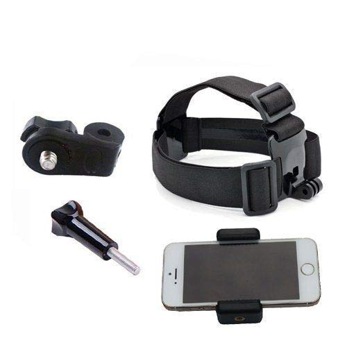 [Australia - AusPower] - Multi-Function Adjustable Belt Cellphone Selfie Head Mount Strap for Sony Action Cam/Gopro Hero/Cell Phone/iPhone 13 12 11 Pro Max XR XS Max X 8 7 6 Plus/Samsung LG Huawei 