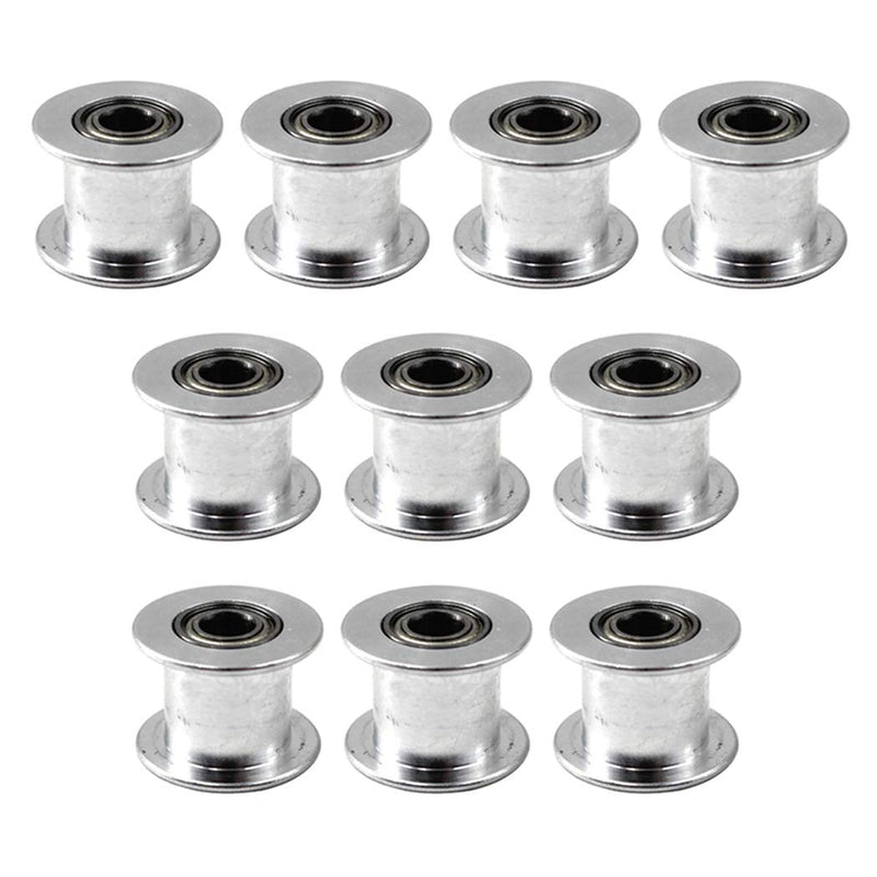 [Australia - AusPower] - GT2 Idler Pulley Timing Belt Pulley 20 Teeth 5mm Bore for 3D Printer CNC 10mm Width Belt Pack of 10 20 teeth bore 5mm width 10mm(no teeth) 