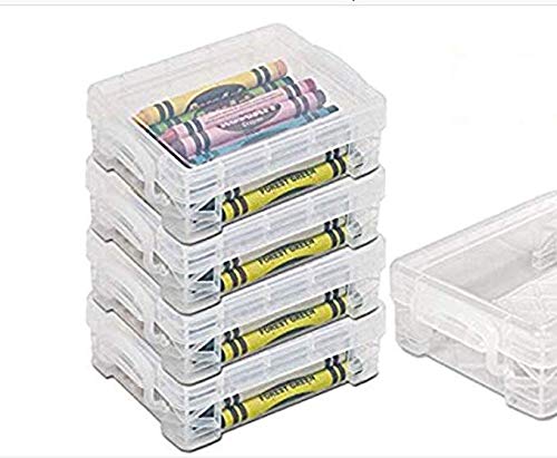 [Australia - AusPower] - Stackable Crayon Box -(4 Pack) (Blue, Small) Blue Small (Pack of 4) 