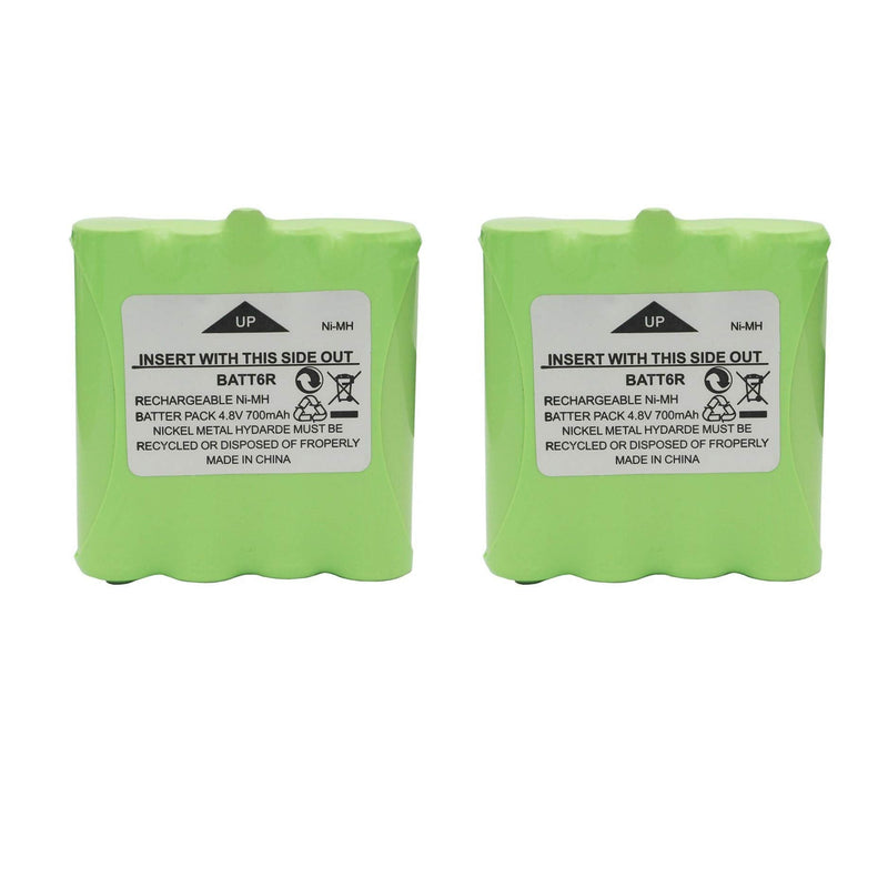 [Australia - AusPower] - Karier 2Pcs 4.8V 700mAh Ni-MH BATT6R Battery Pack for Midland Two Way Radio LXT500VP3 LXT500 LXT560VP3 LXT560 LXT535VP3 LXT535 LXT326 LXT380 LXT490 