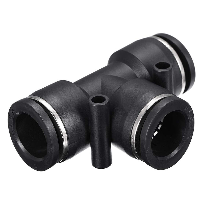 [Australia - AusPower] - uxcell Plastic Tee Push to Connect Tube Fittings 16mm or 5/8" OD Push Lock 2pcs 