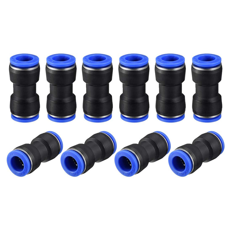 [Australia - AusPower] - uxcell Plastic Straight Union Push to Connect Tube Fitting 14mm OD Push Fit Lock Blue 10pcs 