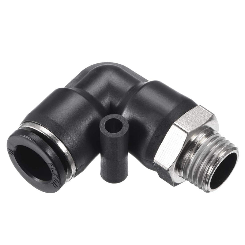 [Australia - AusPower] - uxcell Push to Connect Tube Fitting Male Elbow 10mm Tube OD x G1/4 Thread Pneumatic Air Push Fit Lock Fitting 4pcs 