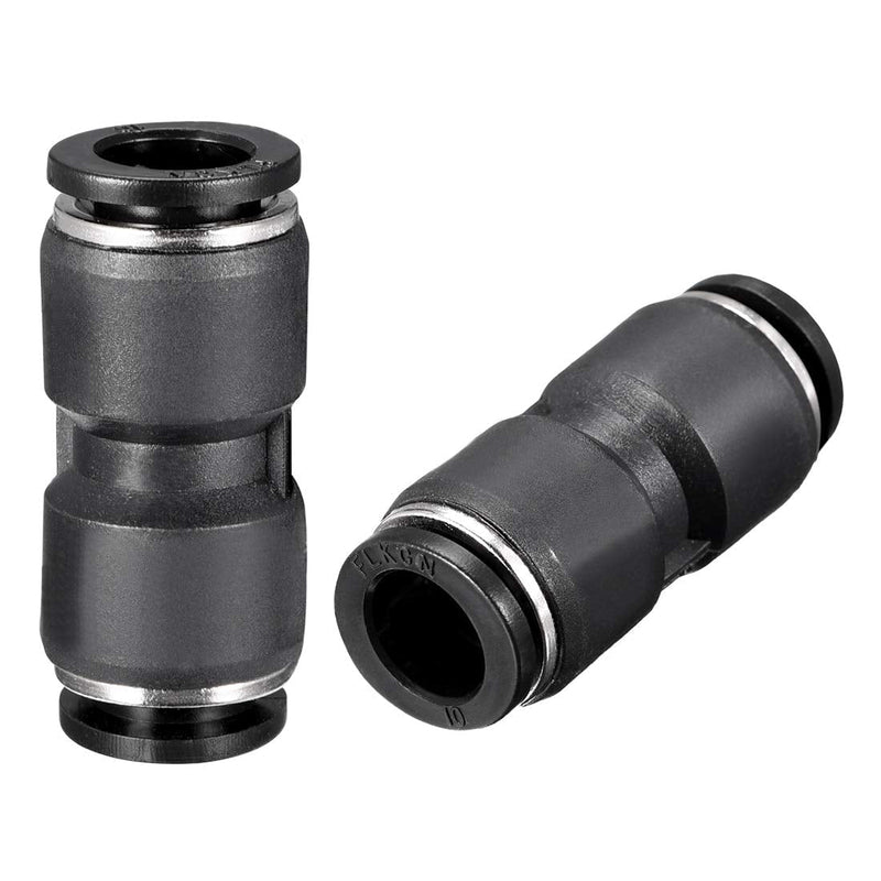 [Australia - AusPower] - uxcell Plastic Straight Union Push to Connect Tube Fitting 10mm OD Push Fit Lock 10pcs 