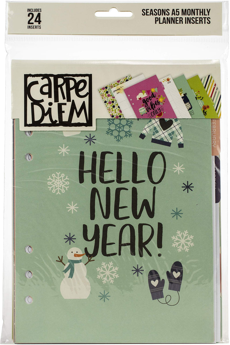 [Australia - AusPower] - Simple Stories Carpe Diem Seasons Double-Sided A5 Planner Inserts-Monthly, Undated 