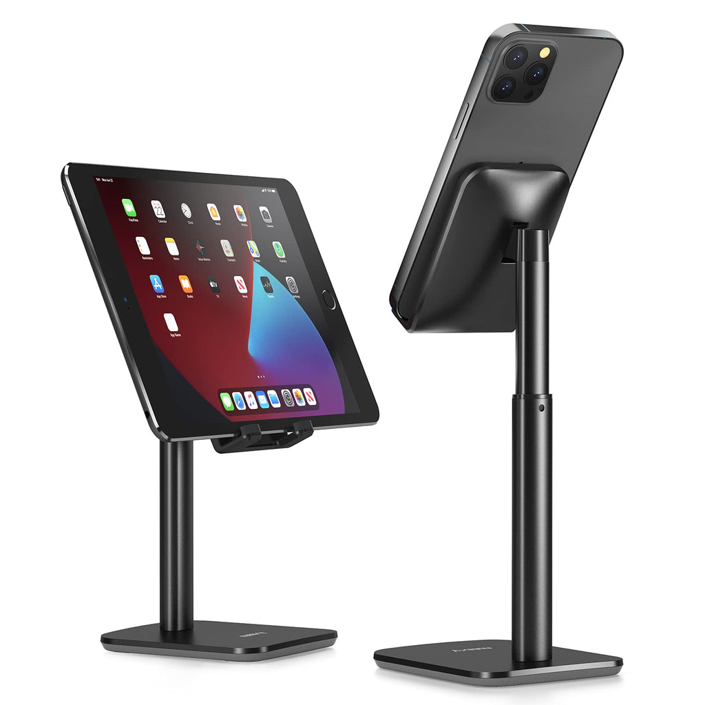 [Australia - AusPower] - Nulaxy Phone Stand, Height Angle Adjustable Cell Phone Stand, Phone Holder for Desk Compatible with iPhone12 Mini 11 Pro Xs Xs Max Xr X 8 7 6 6s Plus, All Smartphones (4-8 inches) - Black 