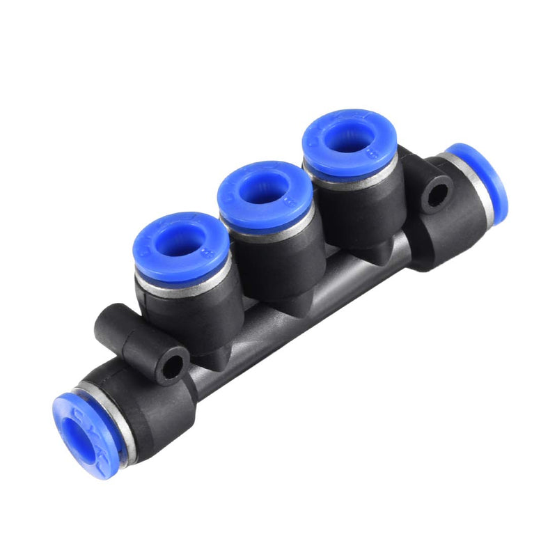 [Australia - AusPower] - uxcell Plastic Inline Manifold Union Push to Connect Tube Fittings 6mm or 15/64" OD Push Lock 5pcs 