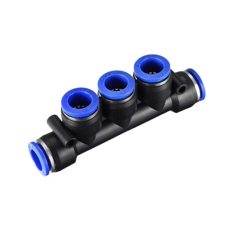 [Australia - AusPower] - uxcell Plastic Inline Manifold Union Push to Connect Tube Fittings 12mm or 15/32" OD Push Lock 2pcs 