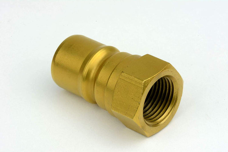 [Australia - AusPower] - TEMCo 3/8" Female NPT Thread 3/8" Body Male Hydraulic Coupler ISO 7241B Ball Valve Quick Connect for Tractors and Ag Equipment Fits Pioneer Parker Format - HF0064 