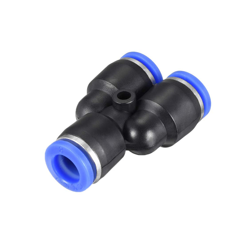 [Australia - AusPower] - uxcell Plastic Connect Splitter Push to Tube Fittings 8 mm or 5/16" OD Push Lock Blue 5pcs 
