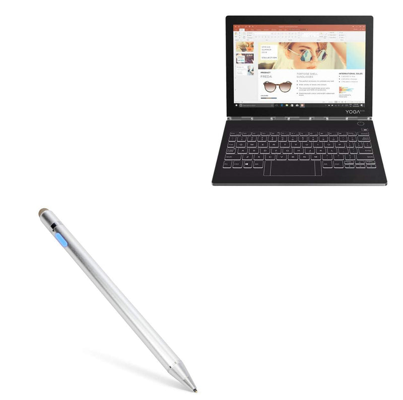 [Australia - AusPower] - BoxWave Stylus Pen for Lenovo Yoga Book C930 (Stylus Pen by BoxWave) - AccuPoint Active Stylus, Electronic Stylus with Ultra Fine Tip for Lenovo Yoga Book C930 - Metallic Silver 