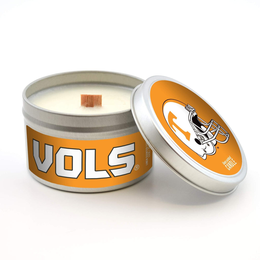 [Australia - AusPower] - Worthy Promo NCAA Tennessee Volunteers Travel Tin Candle with Wood Wick, Linen Scent, 5.8-Ounce, Gray 