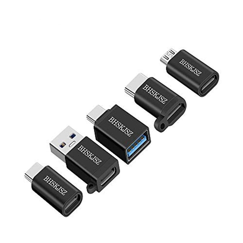 [Australia - AusPower] - BHSKJSZ USB Type C Adapter,Micro USB to USB C Adapter,USB Type C to USB-A, USB C to USB 3.0 Adapter and more-5Pack Black 