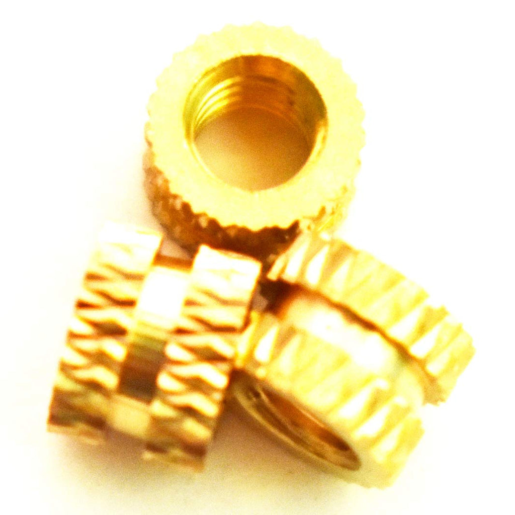 [Australia - AusPower] - [ J&J Products ] 6-32 Brass Insert 100pcs, 5.5mm OD, 4 mm Length, Female 6-32 Thread, Injection Molding Type,100pcs 100pc 