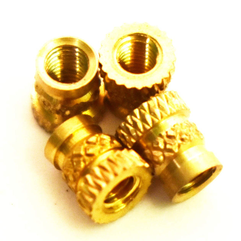 [Australia - AusPower] - [ J&J Products ] M3 Brass Insert 100pcs, 5 mm OD, 5.7 mm Length, Female M3 Thread, Heat Sink or Injection Molding Insert,100pcs 100pc 