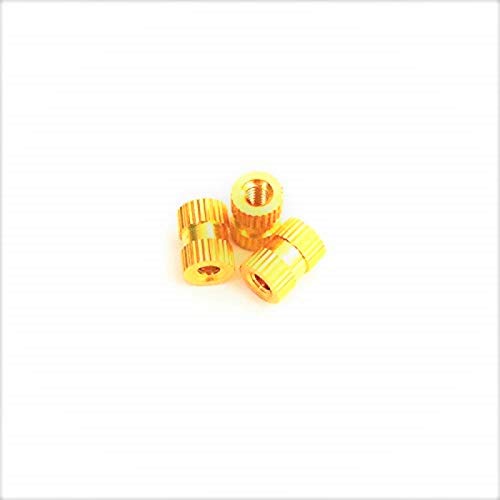 [Australia - AusPower] - [ J&J Products ] M2 Brass Insert 20pcs, 4 mm OD, 5.5 mm Length, Female M2 Thread, Press Fitting or Injection Molding Type, 20 pcs 