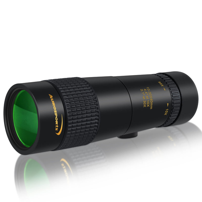 [Australia - AusPower] - Aurosports 10-30x40 Zoom Monocular with Bak4 Prism Dual Focus High Power Compact Waterproof Telescope Fit Adults for Hiking Hunting Camping Bird Watching Best Gifts for Men 