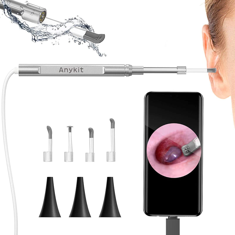 [Australia - AusPower] - Anykit USB Otoscope for PC & Android Device(NOT for iPhone/iPad), Ultra Clear View Ear Camera with Ear Wax Removal Tool, Waterproof Ear Scope Endoscope with LED Lights, Ear Cleaning Spoons 