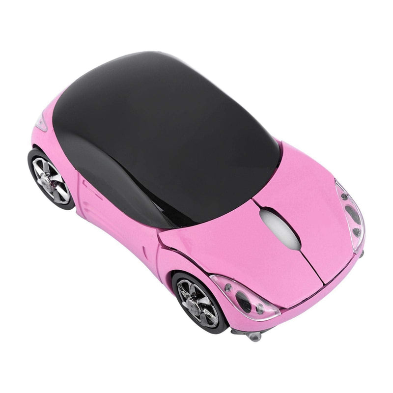 [Australia - AusPower] - ASHATA Wireless Mouse, 2.4G Sport Car Shaped Mouse Bluetooth Optical Mouse with USB Receiver,Portable Cute 1600DPI Mouse for PC Desktop Laptop Tablet Gaming Office(Pink) 