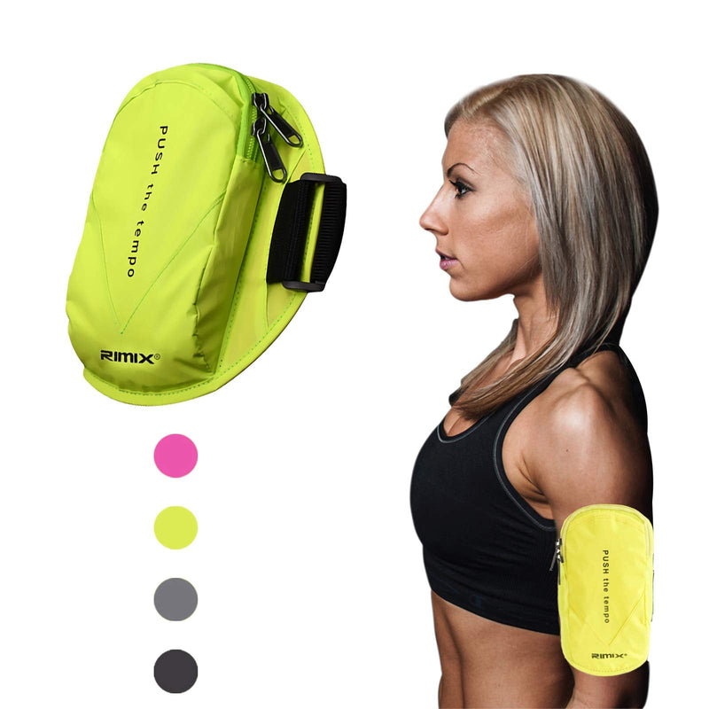 [Australia - AusPower] - Sweatproof Running Armband, Workout Phone Holder for iPhone 11 Pro Max/Xr/Xs Max/X/8/7 Plus, Samsung Galaxy/Note,Google Pixel for Sports, Gym, Fitness, Jogging, Hiking (Yellow) 