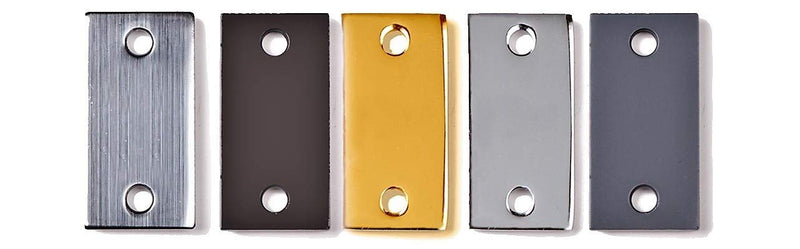 [Australia - AusPower] - Door Strike Plate Filler | Filler Plate 1 1/8" x 2 1/4" | Cylindrical Filler Plate | TUFF STRIKE | Polished Brass 