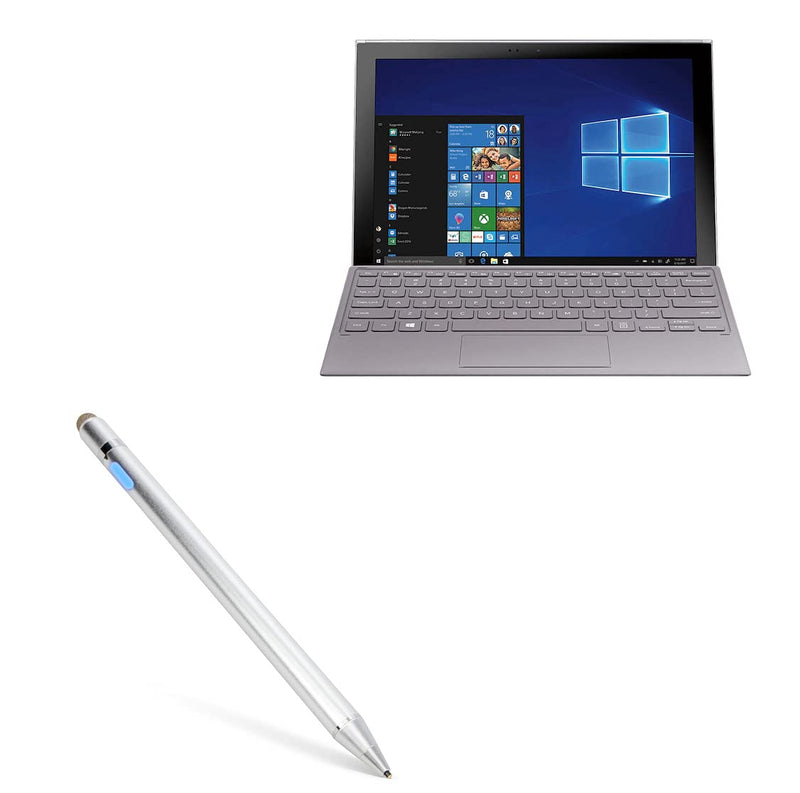 [Australia - AusPower] - BoxWave Stylus Pen for Samsung Galaxy Book2 (Stylus Pen by BoxWave) - AccuPoint Active Stylus, Electronic Stylus with Ultra Fine Tip for Samsung Galaxy Book2 - Metallic Silver 2020 Model - Silver 