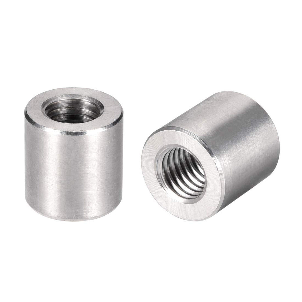 [Australia - AusPower] - uxcell Round Connector Nuts, M12x20mm Height Sleeve Rod bar Stud Nut Stainless Steel 304, Pack of 5 