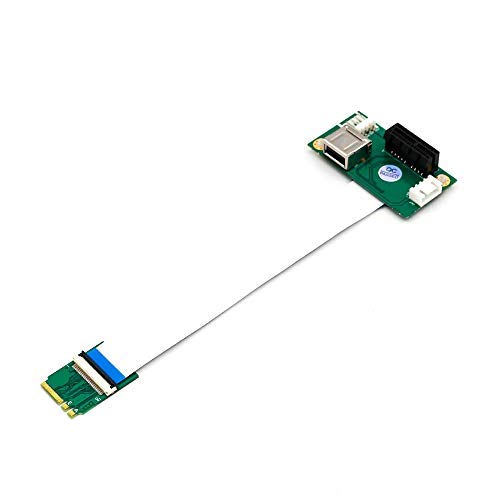 [Australia - AusPower] - NGFF (M.2) Key A/E to PCI-E Express X1+USB Riser Card with High Speed FPC Cable 