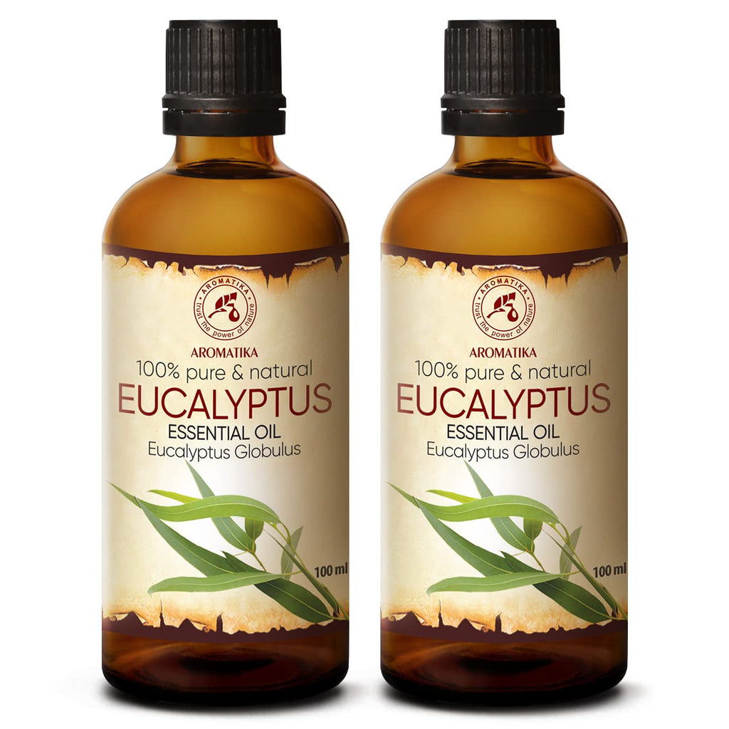[Australia - AusPower] - Eucalyptus Essential Oil 6.8 Fl Oz - Eucalyptus Globulus - 100% Pure & Natural - Eucalyptus Essential Oils 200 ml - Good for Aromatherapy - Sauna - Beauty - Aroma Diffuser 