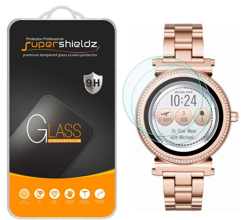 [Australia - AusPower] - (2 Pack) Supershieldz Designed for Michael Kors Access (Gen 3) Sofie Smartwatch (MKT5020, 5021, 5022, 5036, 5041) Tempered Glass Screen Protector, Anti Scratch, Bubble Free 