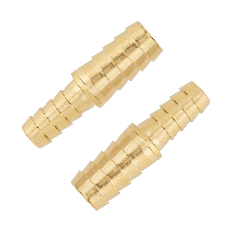 [Australia - AusPower] - Metalwork Brass Hose Barb Fitting, 6mm Barb x 4mm Barb Reducing Splicer Mender Union, Air Water Fuel Hose Reducer Joiner (Pack of 2) 6mm x 4mm Pack of 2 