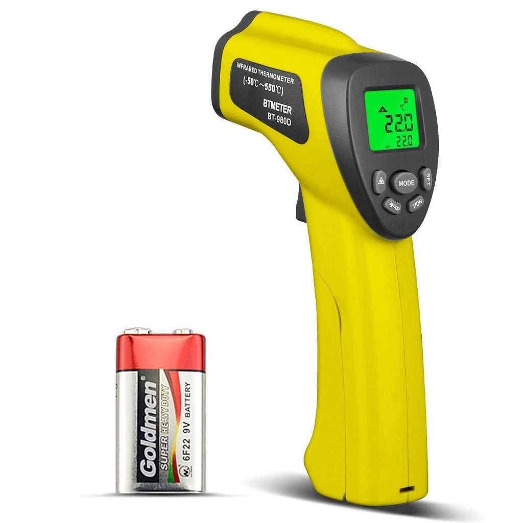 [Australia - AusPower] - BTMETER BT-980D D:S 12:1 Handheld Industrial Infrared Thermometer, Digital Non-Contact Laser Temperature Gun for -58℉ to 1022℉(-50°C ~ 550°C) - NOT for Human Temp BT-980D(-58℉ to 1022℉, D:S=12:1) 