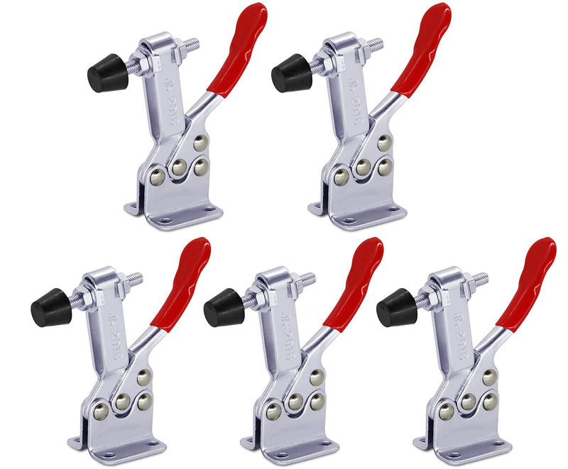 [Australia - AusPower] - 5pack Hold Down Toggle Clamps Woodworking,201B Clamps for Woodworking,Vertical Clamp,Cam Clamp Quick Release Toggle Clamp for CNC Hold Down Clamps,200Lbs Heavy Duty Toggle Clamp for T Track Cam Action 