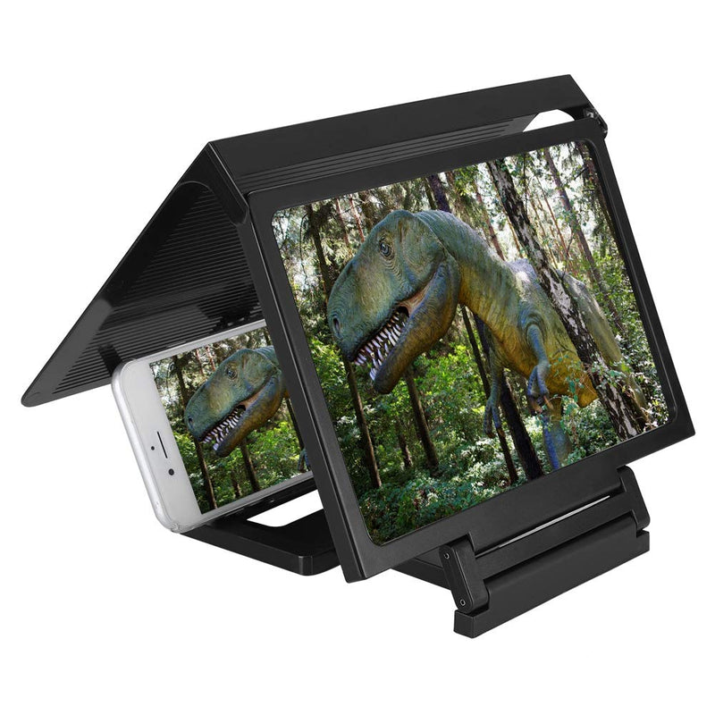 [Australia - AusPower] - Screen Magnifier, Mobile Phone Vedio Magnifier 3D Video HD Magnifier Bracket Enlarge Screen (Black) 