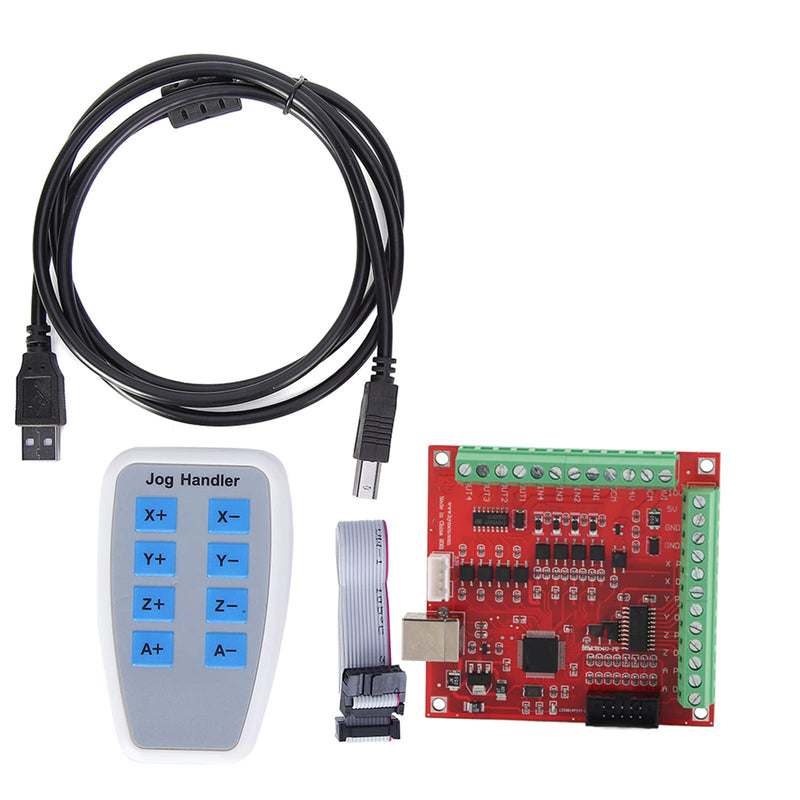 [Australia - AusPower] - USB CNC Controller Card DC 24V MACH3 100Khz Motion Controller Card Breakout Board Support for 4 Axis Linkage 