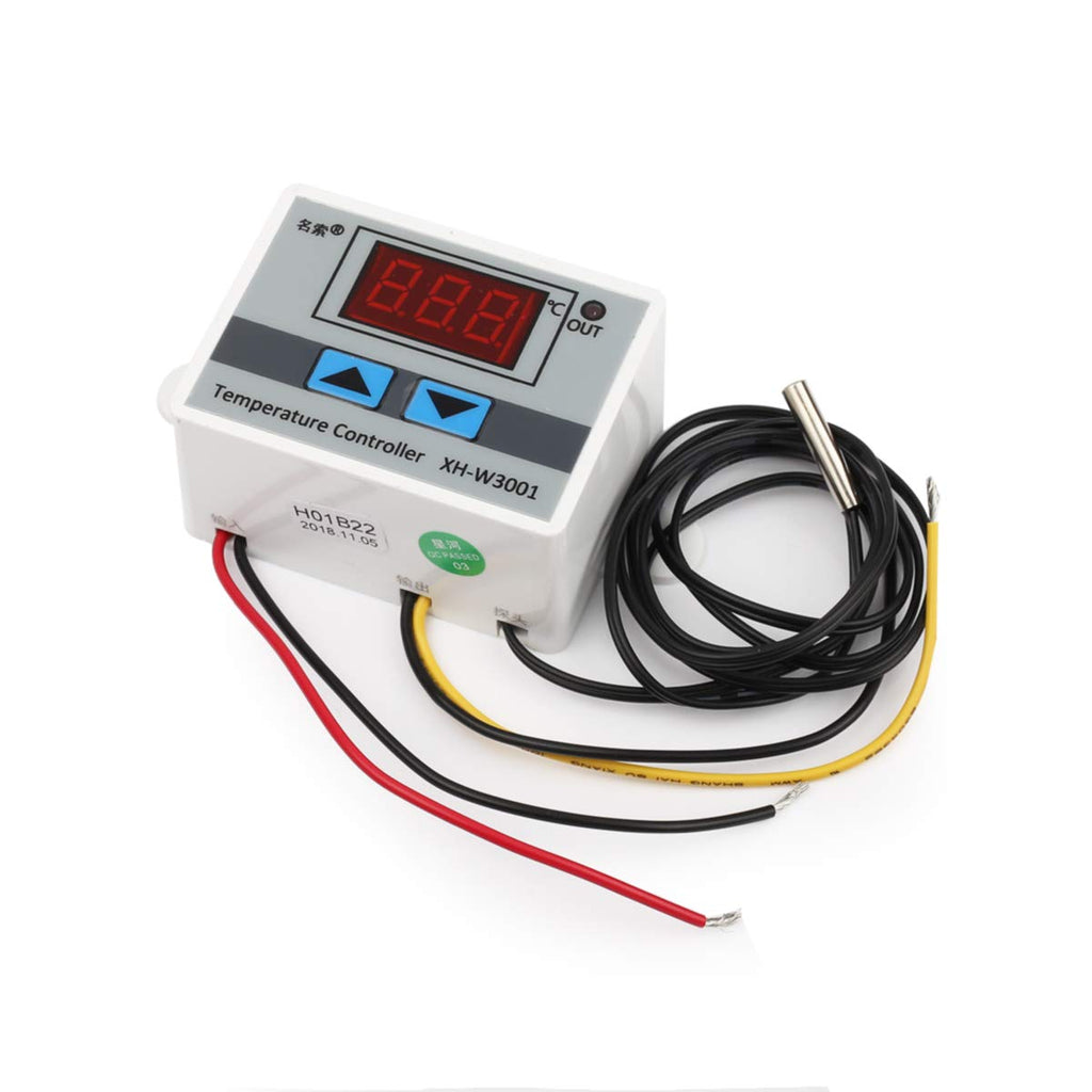[Australia - AusPower] - Clyxgs Mini Thermostat （220V 10A 1500W） XH-W3001-1009 -50 to 110 Degree Heating / Cooling Temperature Control Switch with Waterproof Sensor Probe Digital LED Temperature Controller 