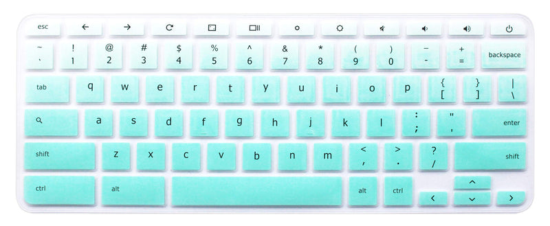 [Australia - AusPower] - Keyboard Skin Compatible with Acer Chromebook Premium R11 11.6 CB5-132T CB3-132 CB3-131, Acer Chromebook R 13 CB5-312T, Acer Chromebook 14 CB3-431 CP5-471, Acer Chromebook 15 CB3-531 (Ombre Mint) Ombre Mint 