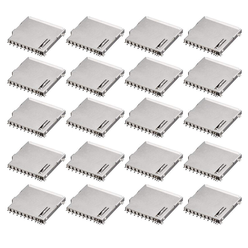 [Australia - AusPower] - uxcell SD Memory Card Socket Long Body 11 Pin PCB Mount Connector 20pcs 