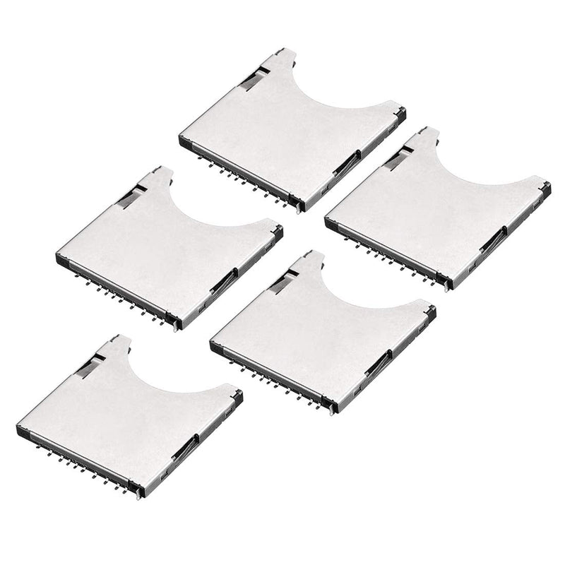 [Australia - AusPower] - uxcell SD Memory Card Socket Holder Spring Loaded Push Type 10 Pin 5pcs 
