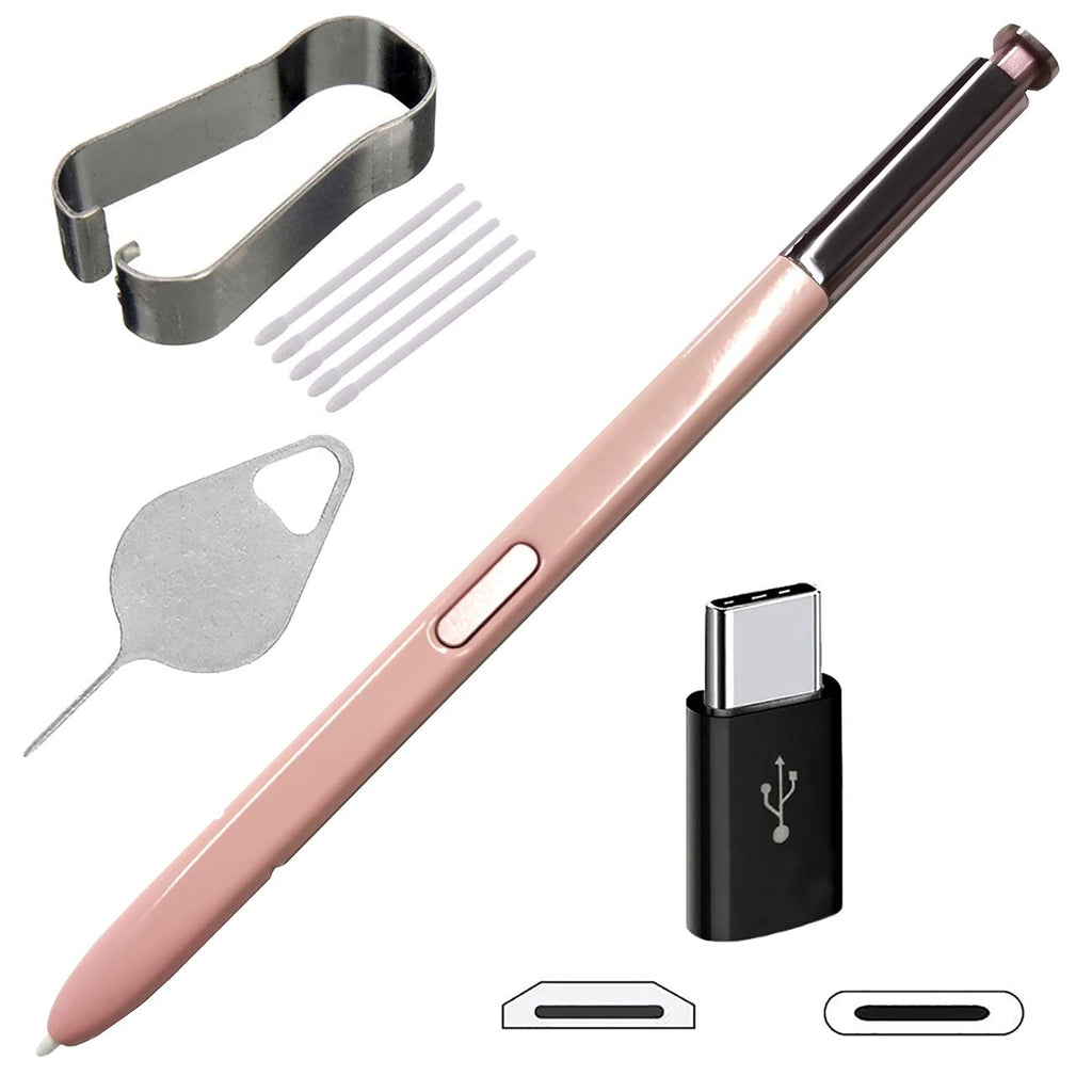[Australia - AusPower] - Bestdealing Galaxy Note 8 Pen Stylus Touch S Pen Replacement with Tips Nibs Tweezer for Samsung Galaxy Note 8 Note8 N950 N950F N950FD with Micro USB to Type C Adapter and Repair Part Acessories Pink 
