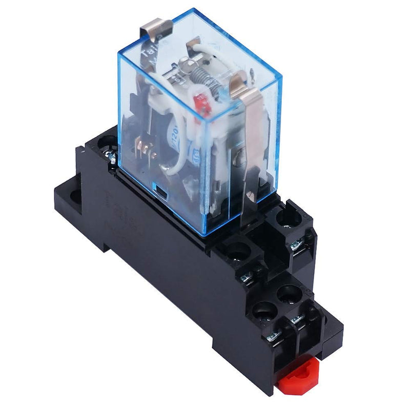 [Australia - AusPower] - Taiss / HH52P AC 12V Coil 8Pin DPDT 2 NO 2 NC Electromagnetic Power Relay 5A with Exquisite and Upscale Socket Base My2j AC12V 