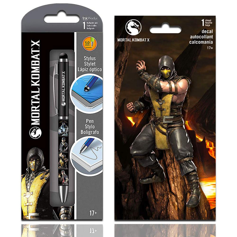 [Australia - AusPower] - InkWorks Mortal Kombat Stylus Pen Set with Decal Sticker (Mortal Kombat Merchandise) 