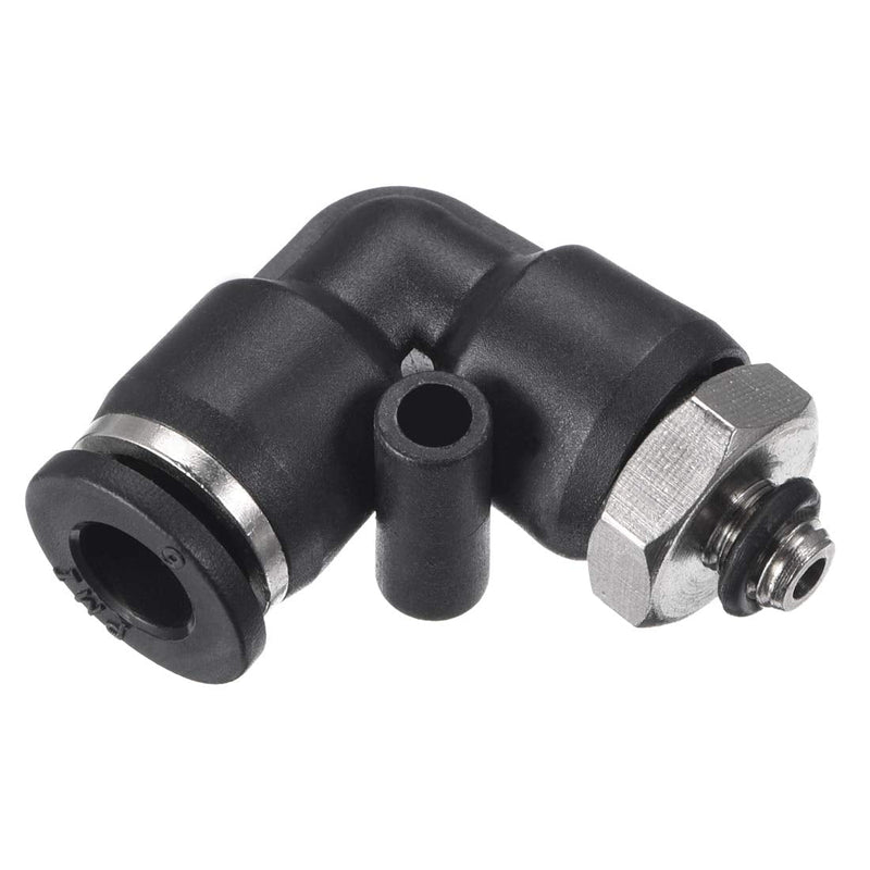 [Australia - AusPower] - uxcell Push to Connect Tube Fitting Male Elbow 6mm Tube OD x M5 Thread Pneumatic Air Push Fit Lock Fitting 4pcs 