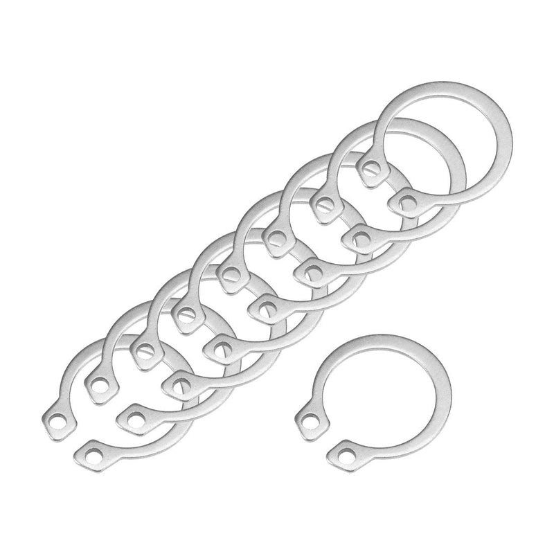 [Australia - AusPower] - uxcell 17mm External Circlips C-Clip Retaining Shaft Snap Rings 304 Stainless Steel 50pcs 