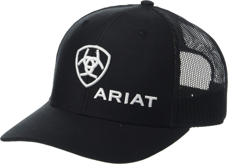 [Australia - AusPower] - ARIAT Men's Offset Logo Richardson 112 Snapback Cap One Size Black 