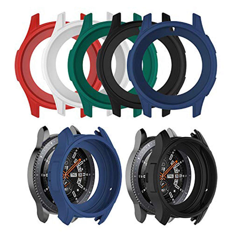 [Australia - AusPower] - Chofit Case for Galaxy Watch 46mm Case Silicone Shock-Proof Protector Cover Case Compatible with Samsung Galaxy Watch 46MM / Gear S3 Frontier Smartwatch (Multicolor-5pcs) Multicolor-5pcs 